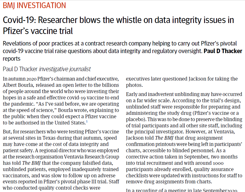 Pfizer Integrity Whistle Blower