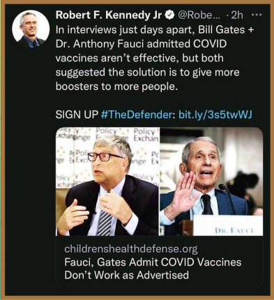 Rober F Kennedy, Gates & Fauci Admin Vax don't work