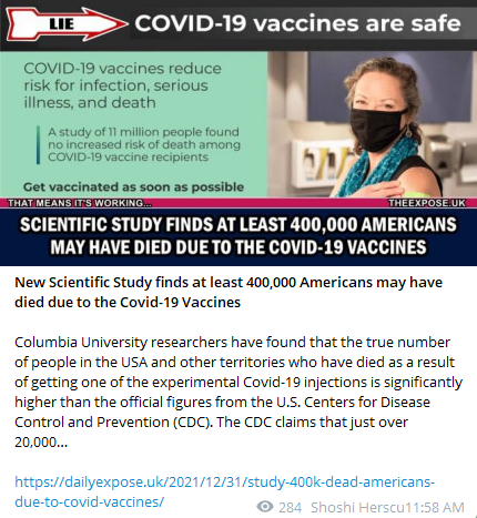 1-26-22, 400K Dead from Covid-19 Vaccines
